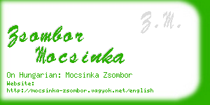 zsombor mocsinka business card